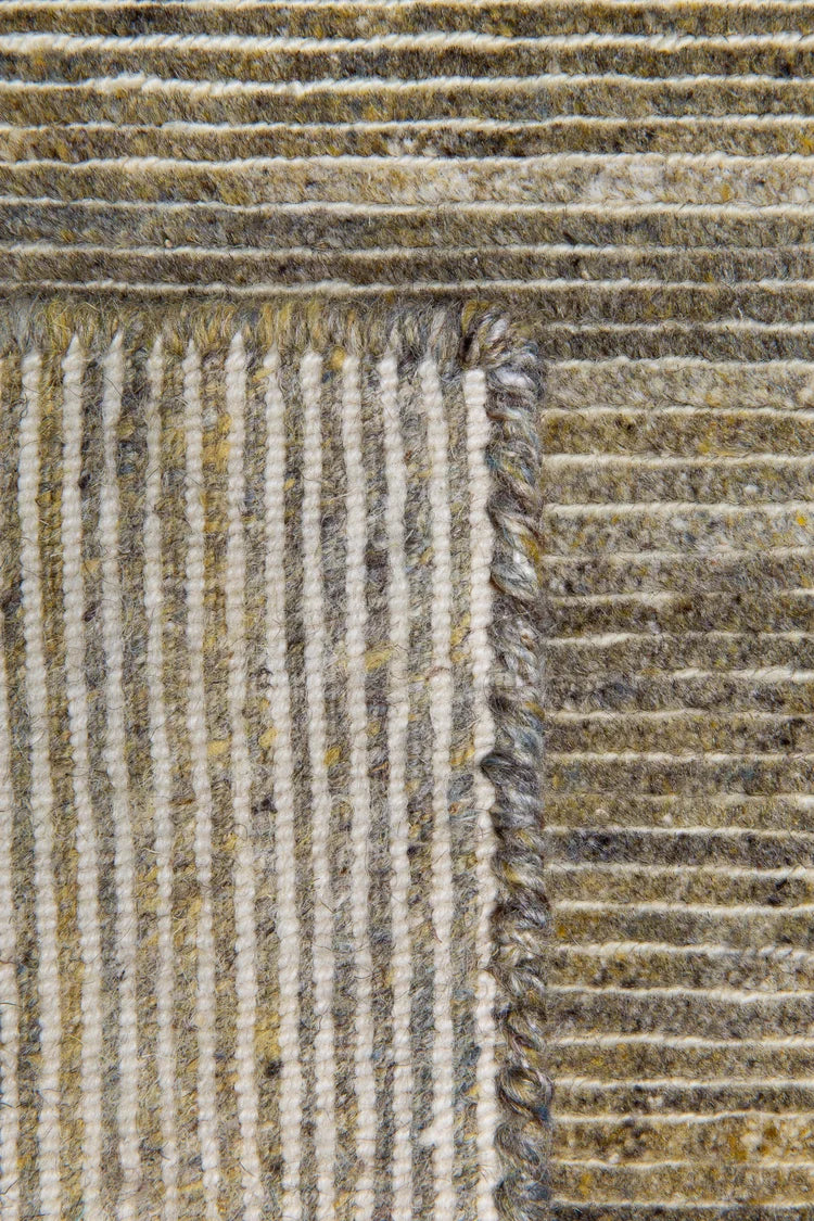 Handgeknoopt tapijt wol GREEN