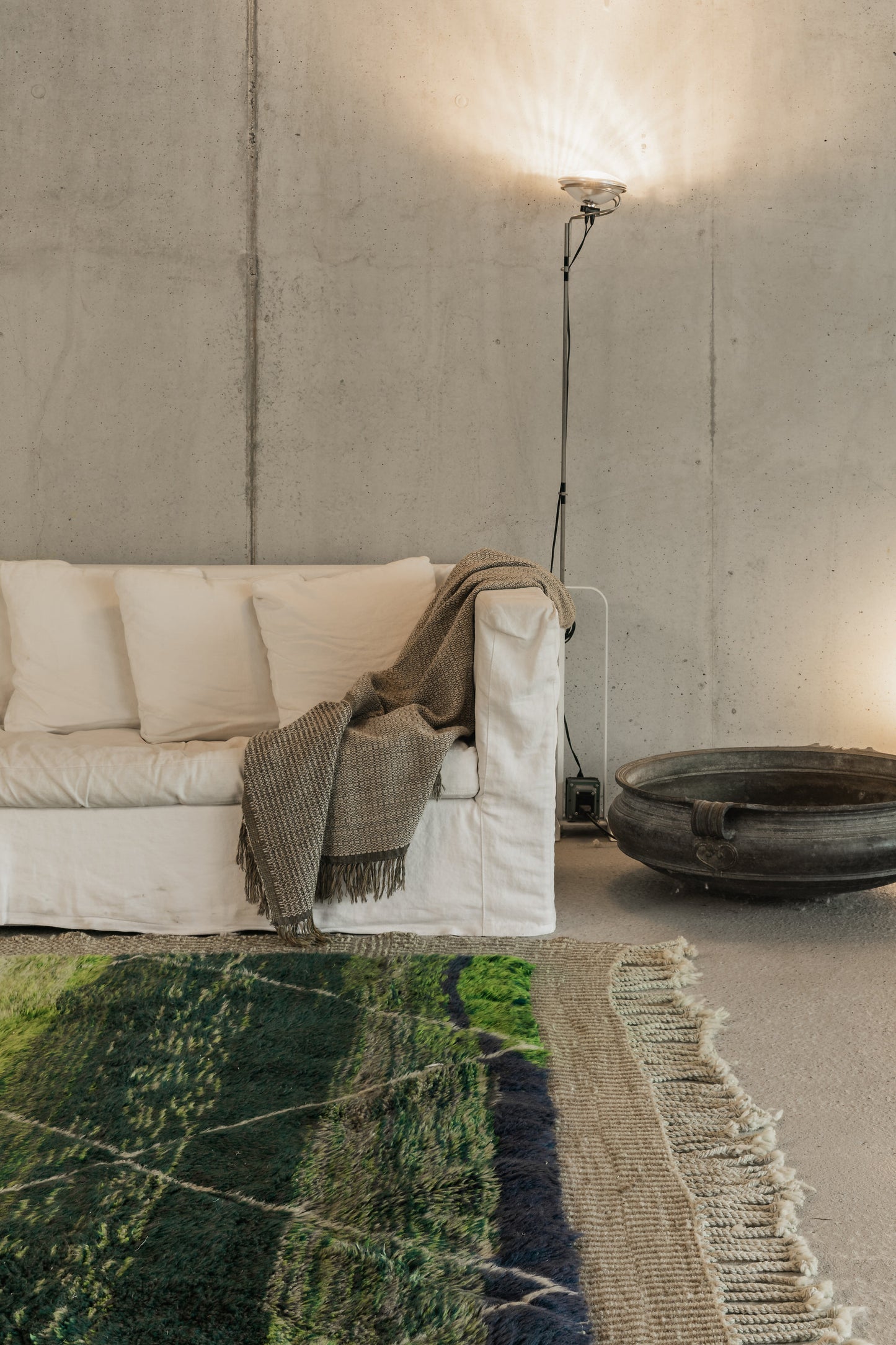 Hand-knotted Berber carpet