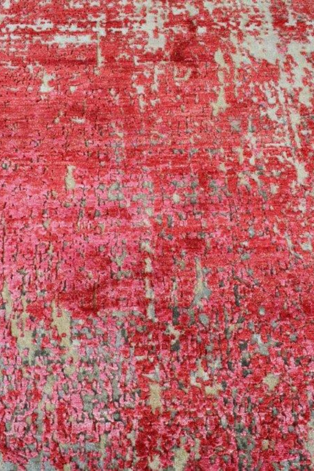 Hand-knotted carpet Dark Raspberry Red