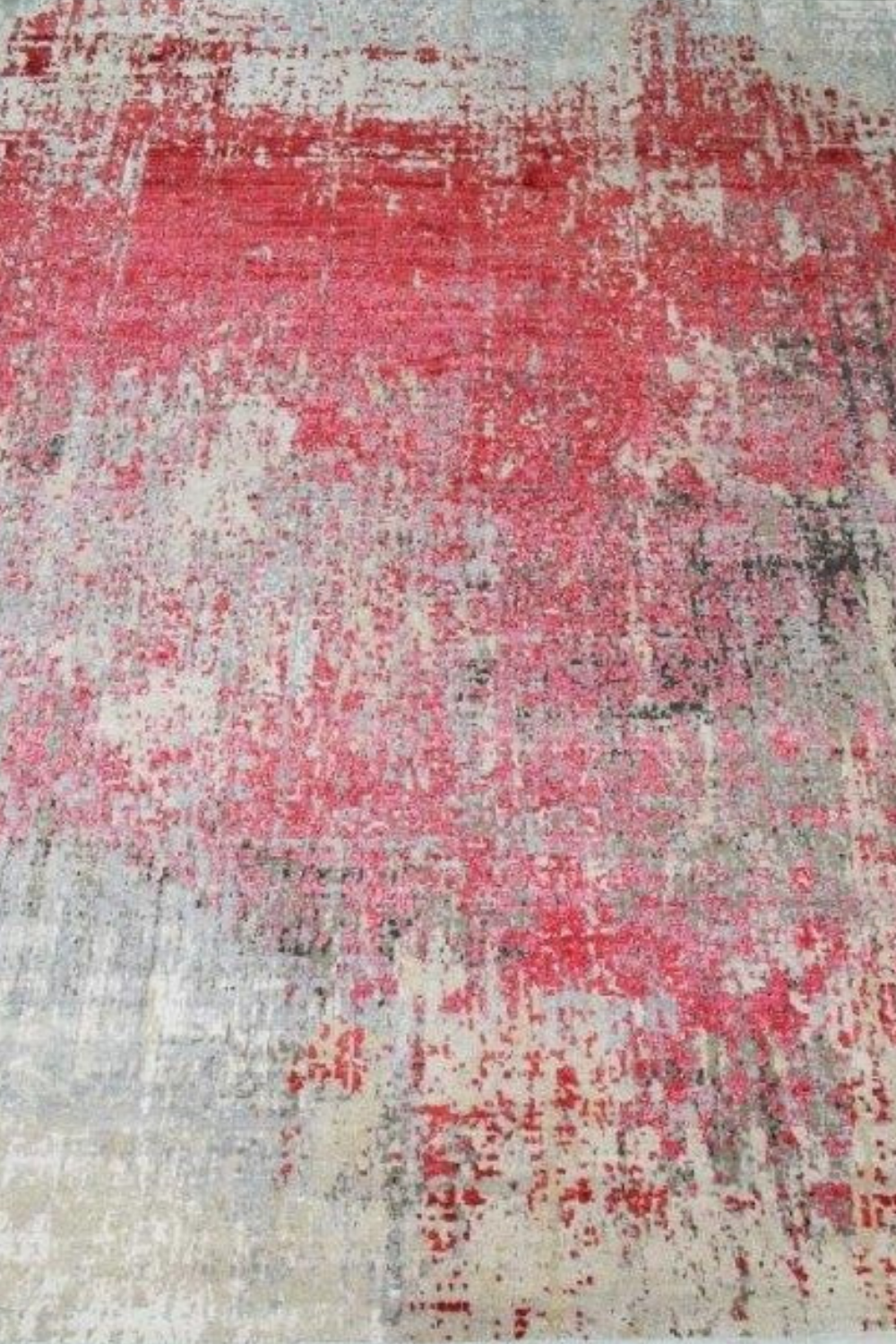 Hand-knotted carpet Dark Raspberry Red