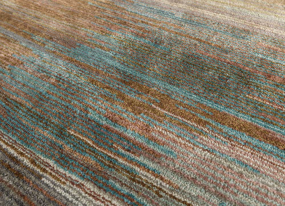 Handgeknoopt tapijt Antique white / High sea mist