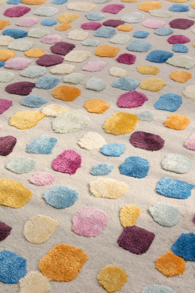 Handgetuft tapijt wol viscose SPOT