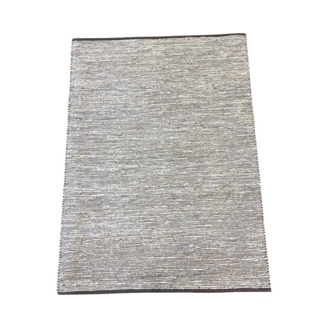 Handgeknoopt tapijt Wol en leer