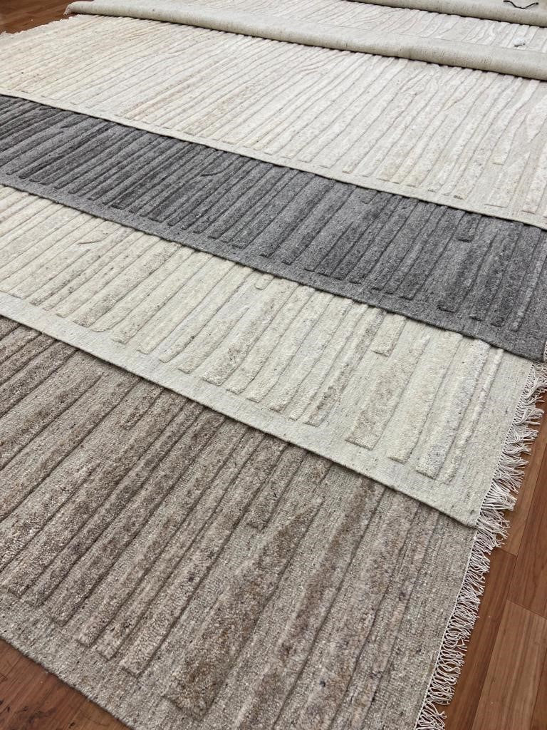 Handgeknoopt tapijt Boho Wave