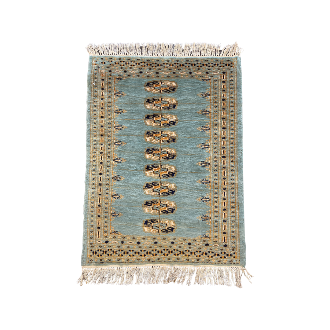 Hand-knotted Bokhara carpet