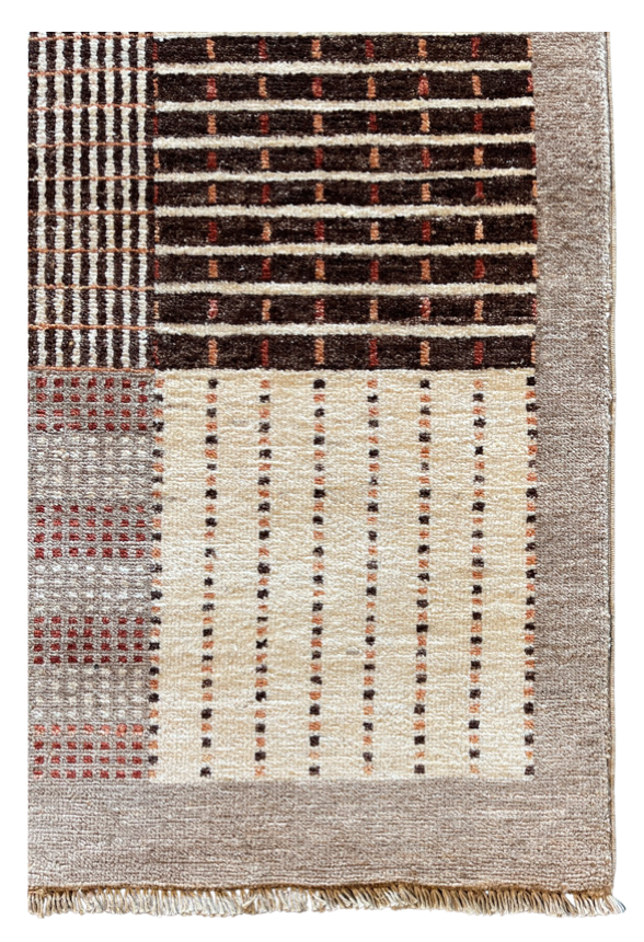 Handgeknoopt tapijt Chobi modern