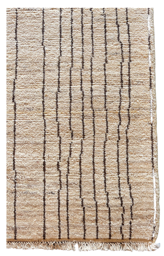 Handgeknoopt tapijt Chobi naturel