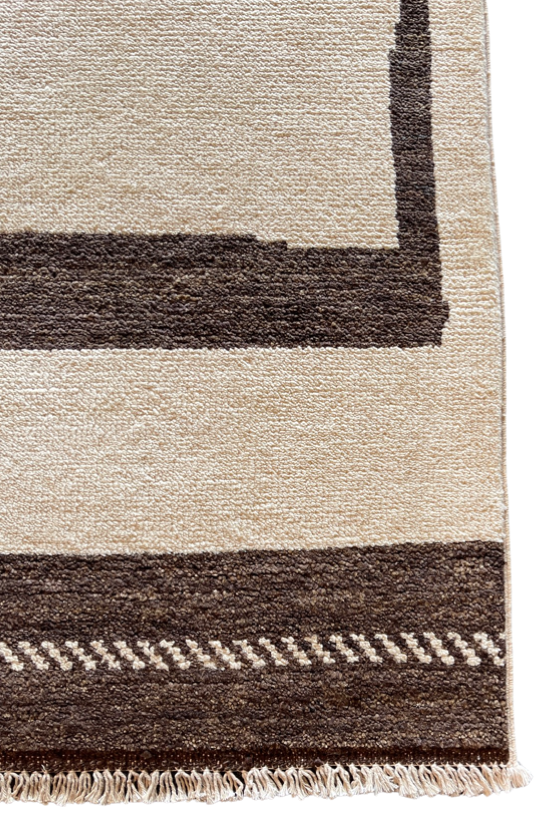 Handgeknoopt tapijt Chobi naturel