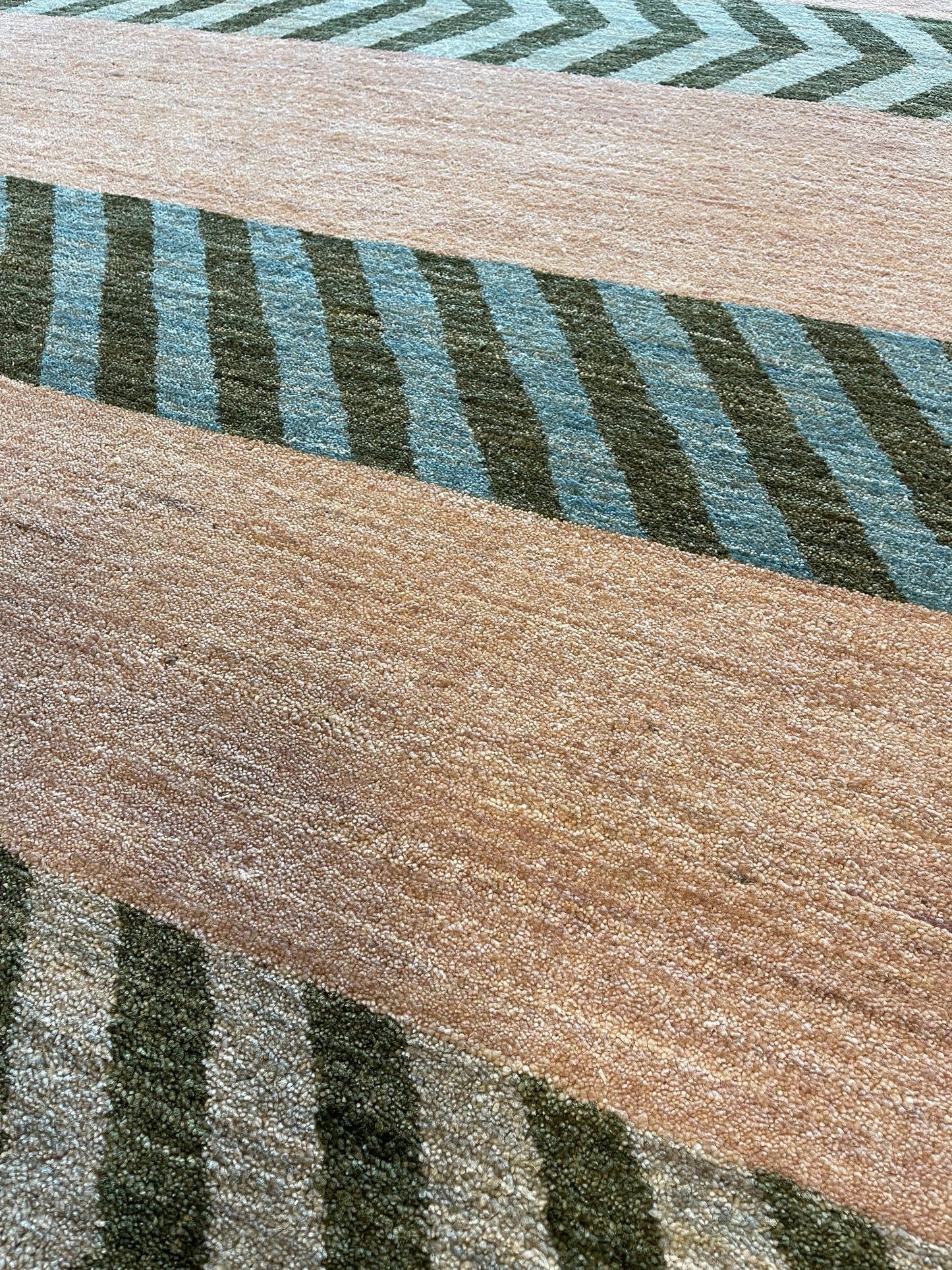 Handgeknoopt tapijt Criss cross