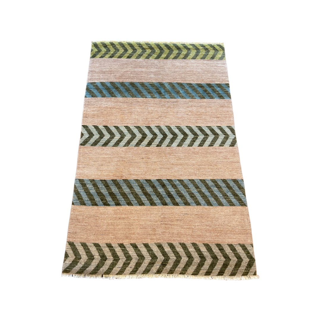 Handgeknoopt tapijt Criss cross