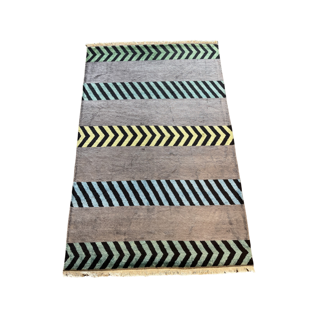 Handgeknoopt tapijt Criss cross