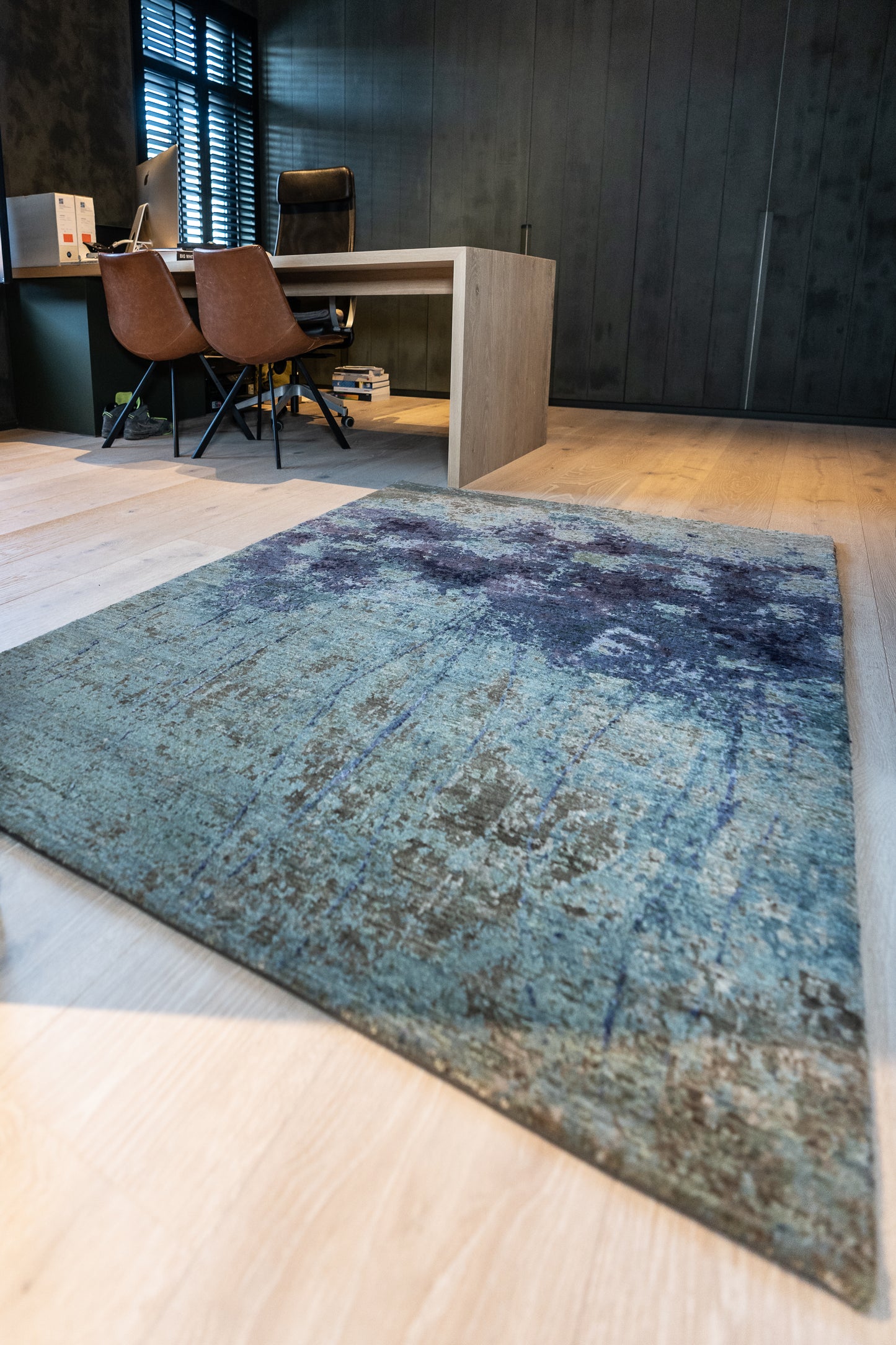 Handgeknoopt tapijt Flower power