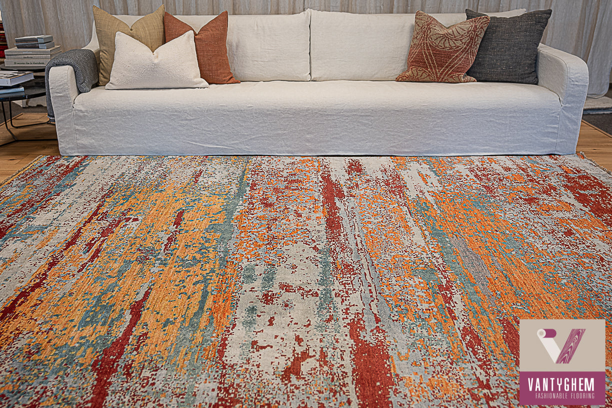 Handgeknoopt tapijt Aatish