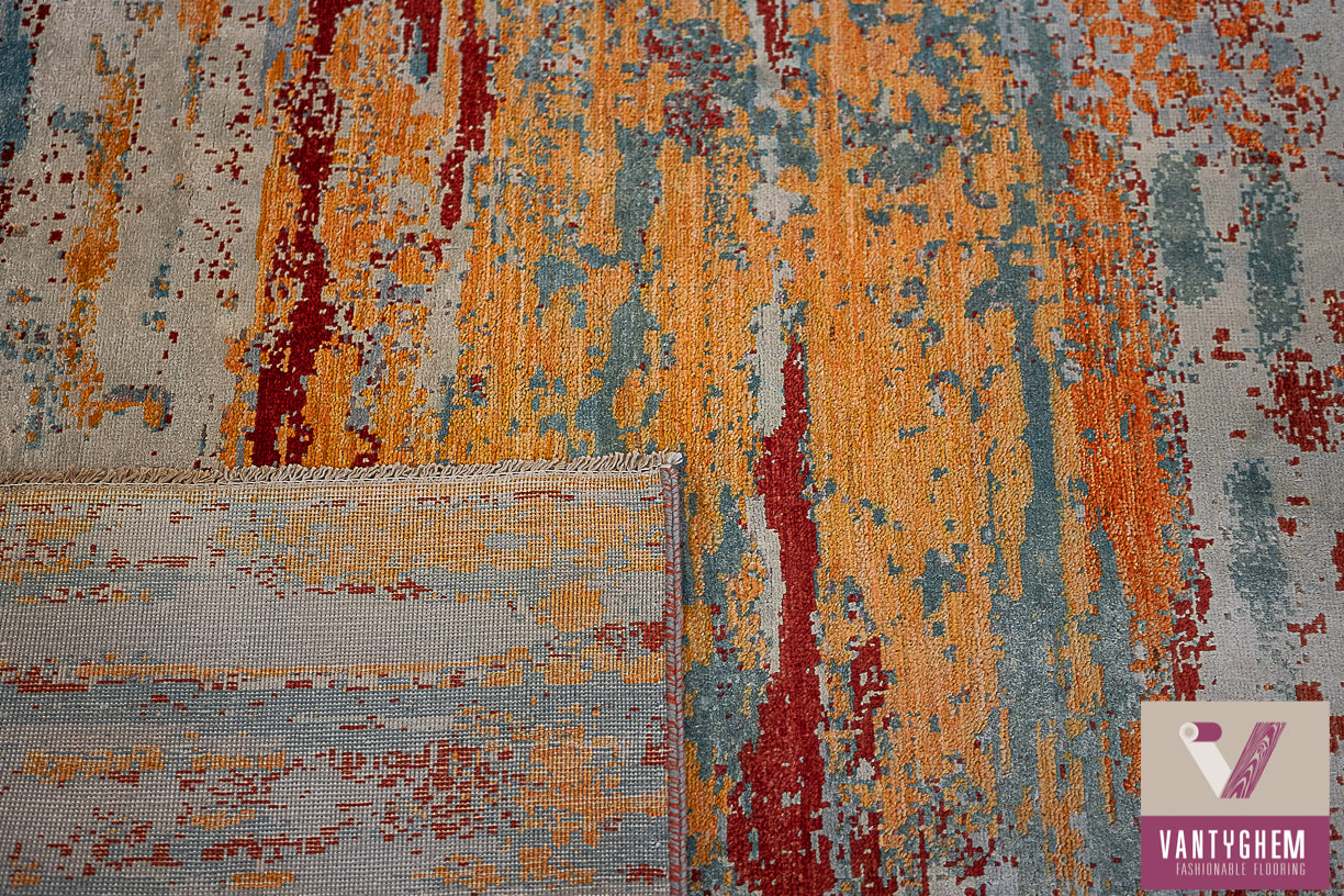 Handgeknoopt tapijt Aatish