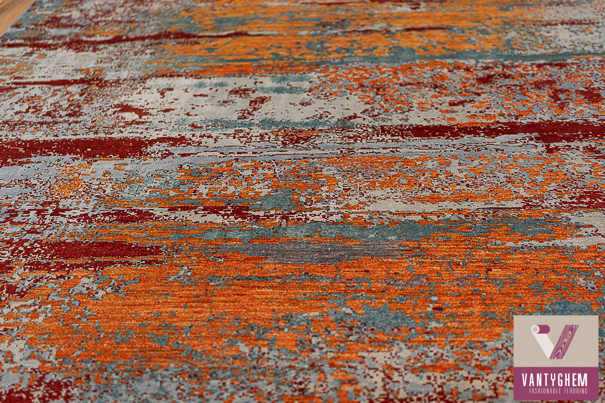 Handgeknoopt tapijt Aatish