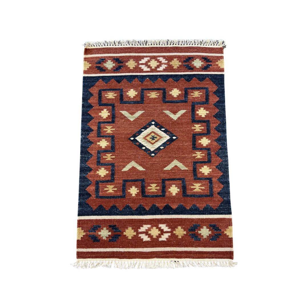 Handgeweven tapijt Dhurrie –