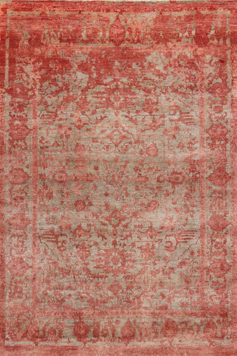 Hand-knotted carpet Red valentine