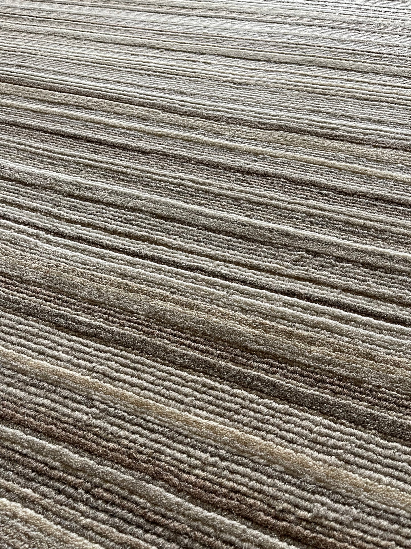 Handgeknoopt tapijt Stripes