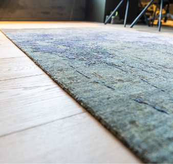 Handgeknoopt tapijt Flower power