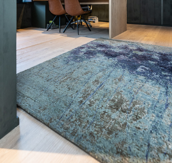 Handgeknoopt tapijt Flower power