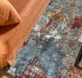 Handgeknoopt tapijt multi red