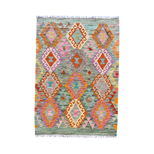 Handgeweven tapijt Kelim