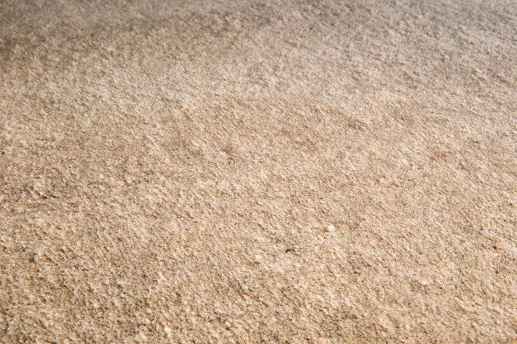 Handgeknoopt tapijt Beige Uni