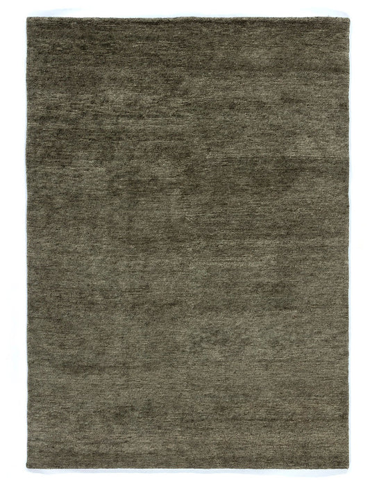 Handgeknoopt tapijt Green Uni