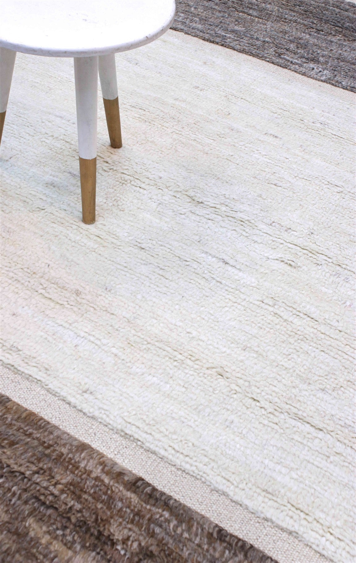 Handgeknoopt tapijt Afghan IVORY GREY BROWN