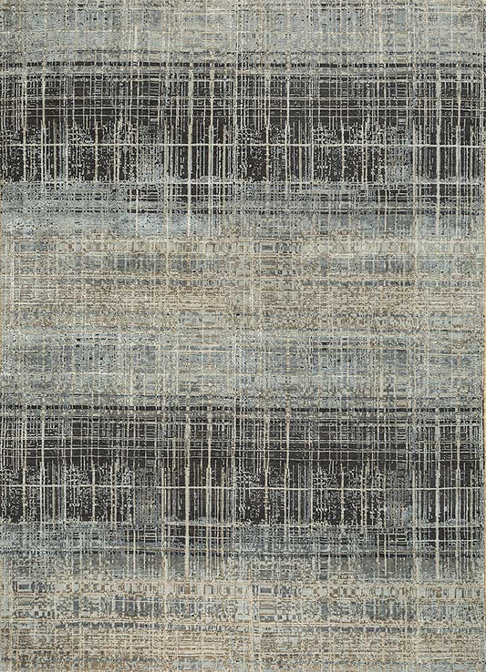 Hand-knotted carpet Liquorice / Light taupe