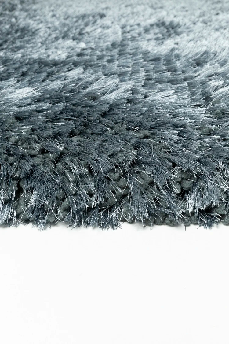 Handgeweven tapijt polyester ICE BLUE