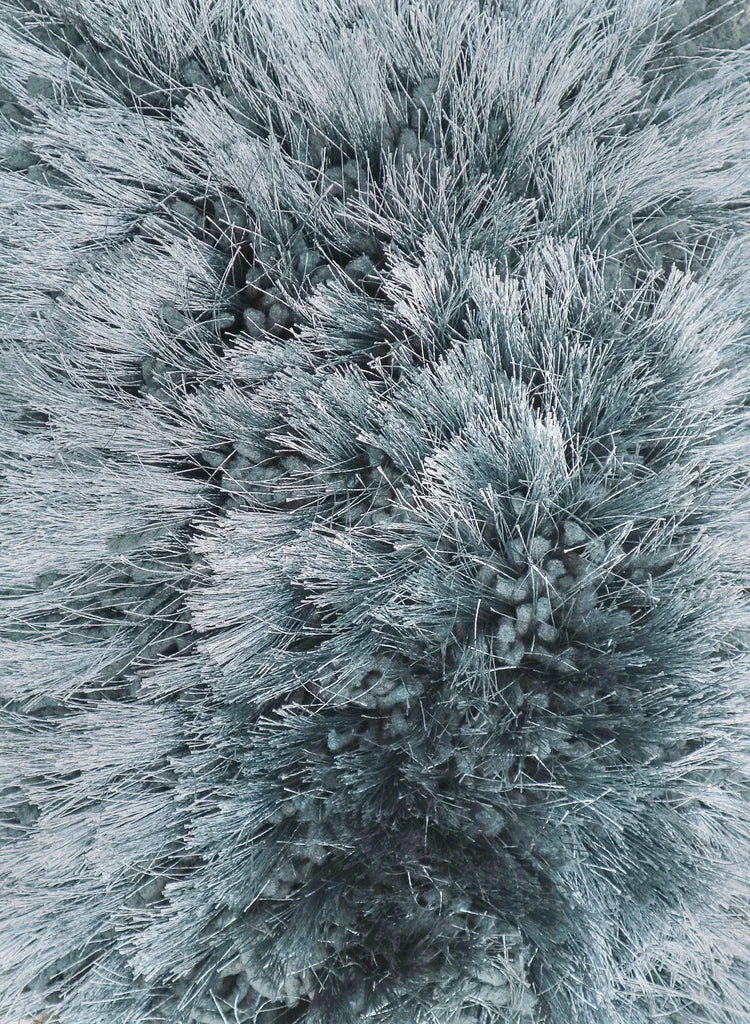 Handgeweven tapijt polyester ICE BLUE