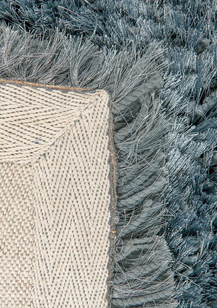 Handgeweven tapijt polyester ICE BLUE