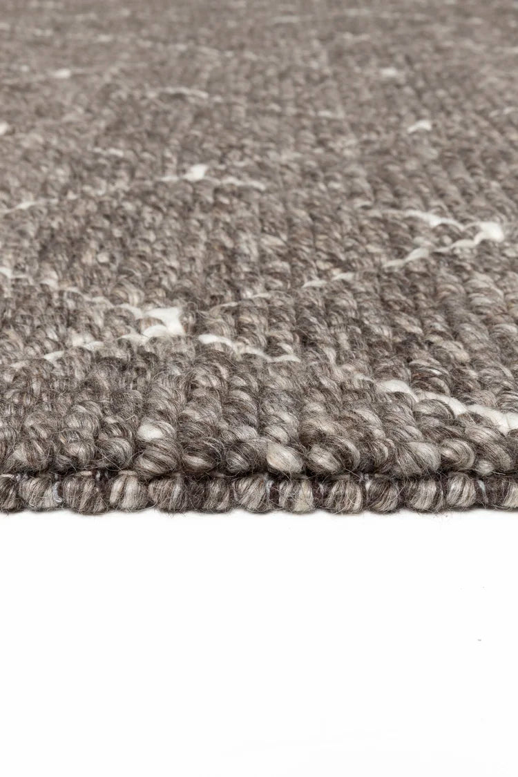 Handgeweven tapijt wol viscose GREY