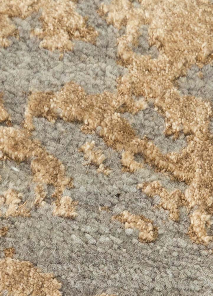Handgeknoopt tapijt Taupe / Ashwood honey