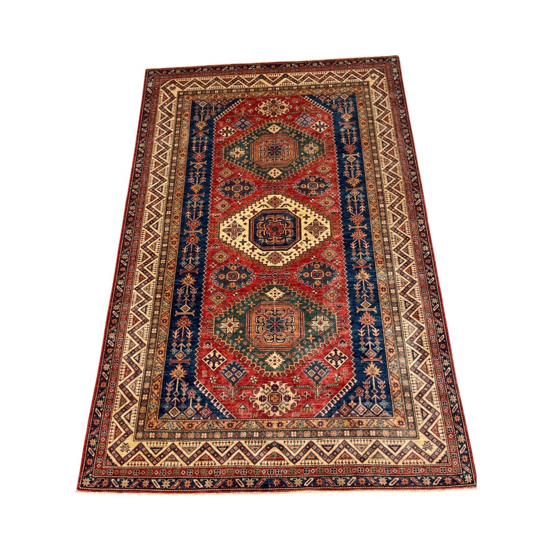 Hand-knotted carpet Super Kazak