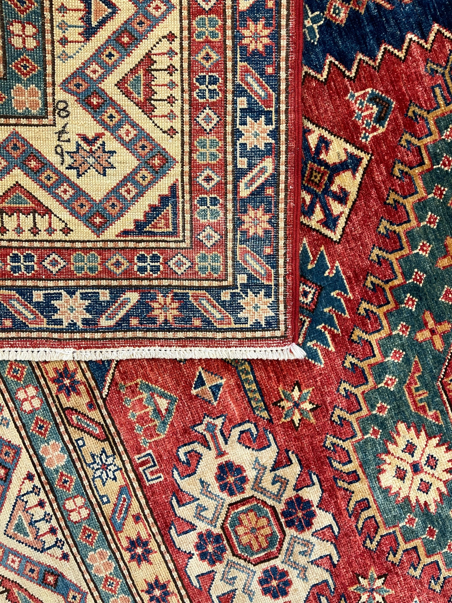 Hand-knotted carpet Super Kazak