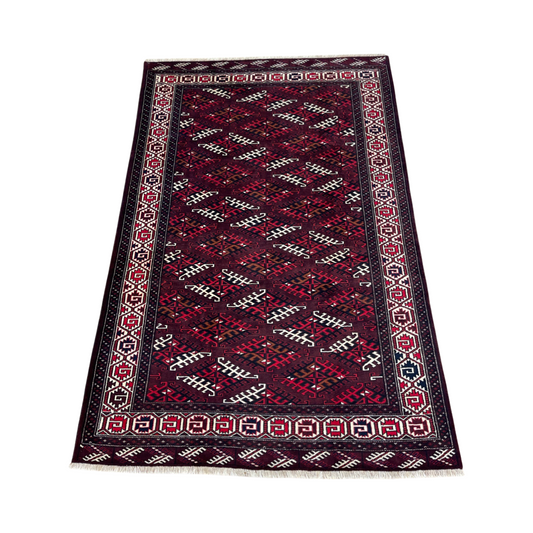 Handgeknoopt tapijt Turkamen