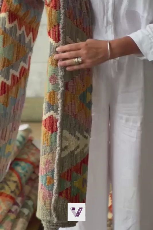 Handgeweven tapijt Kelim