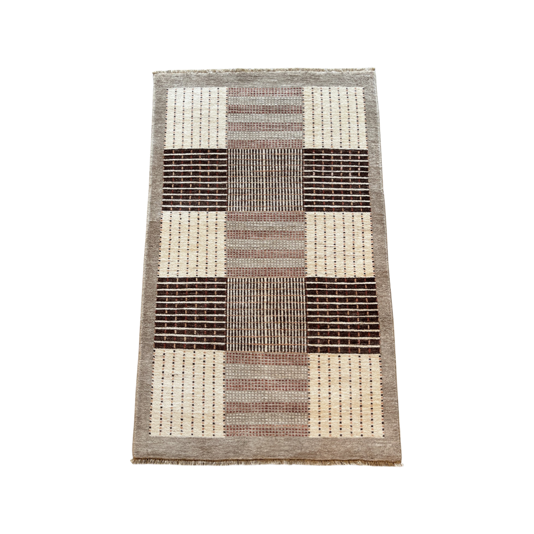 Handgeknoopt tapijt Chobi modern