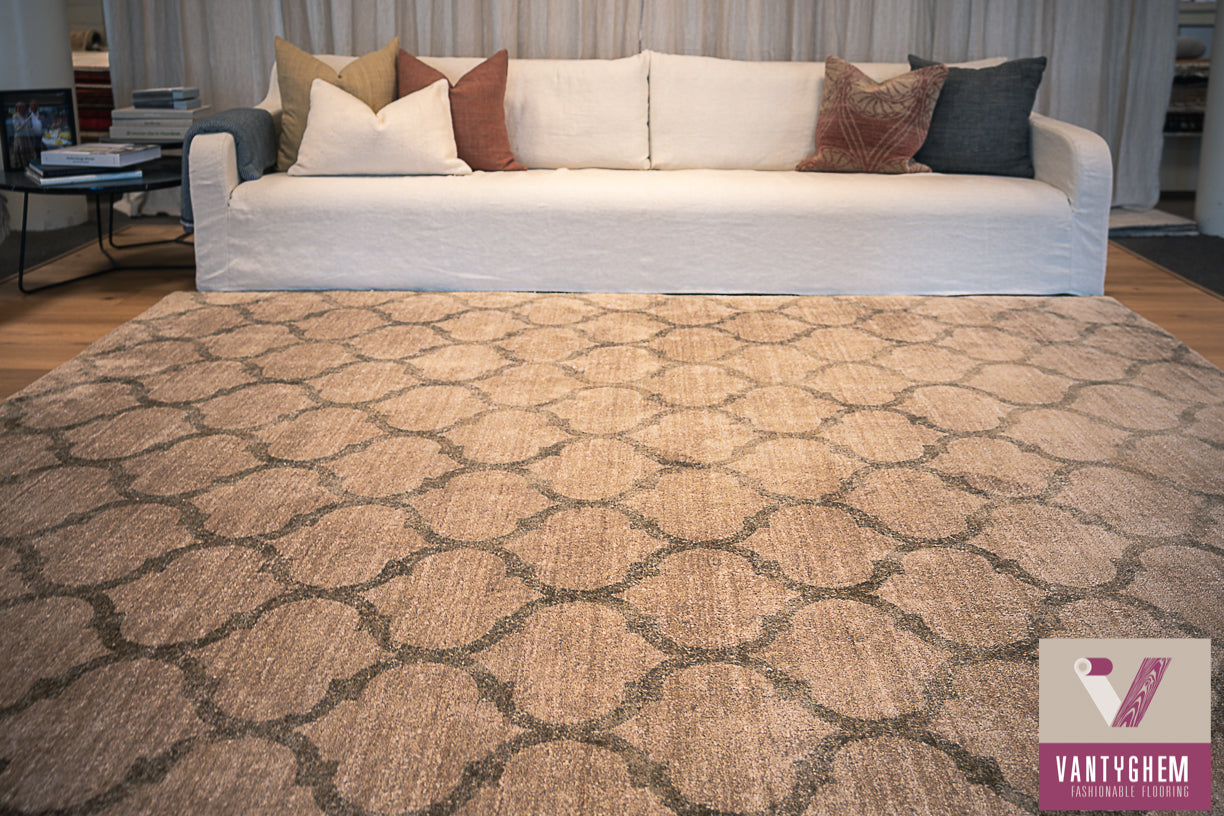 Handgeweven tapijt Bamboo silk