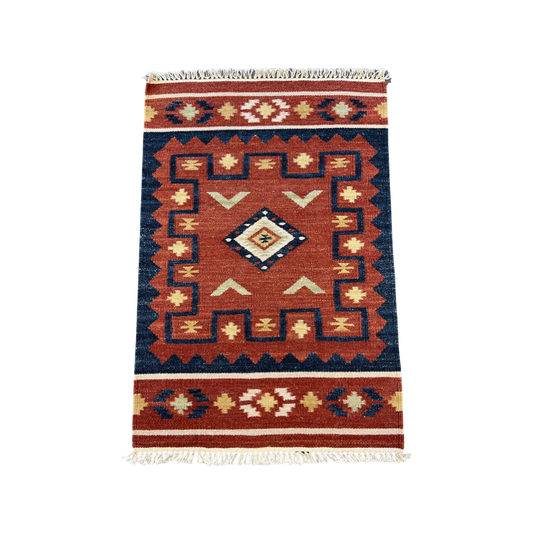 Hand-woven carpet Dhurrie