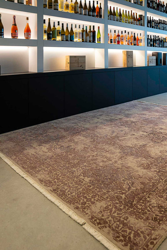 Hand-knotted carpet Oxidized