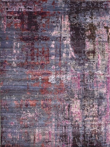 Handgeknoopt tapijt Purple Rain ARTWORK