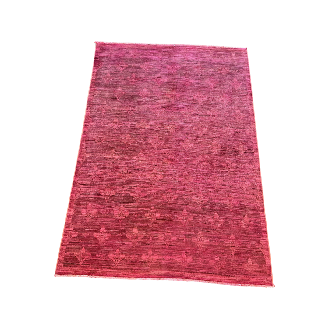 Handgeknoopt tapijt Recoloured fuchsia