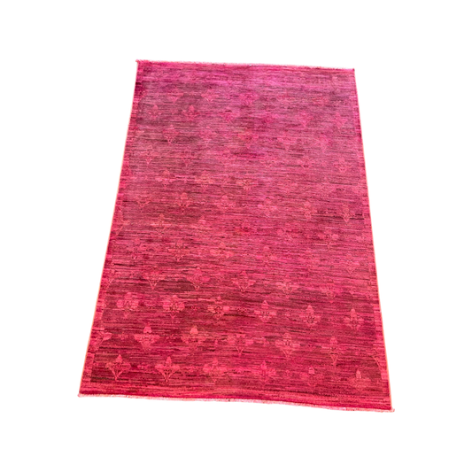 Handgeknoopt tapijt Recoloured fuchsia