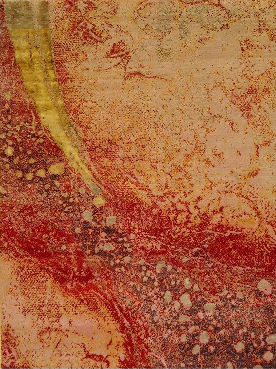 Handgeknoopt tapijt Red Vibes ARTWORK