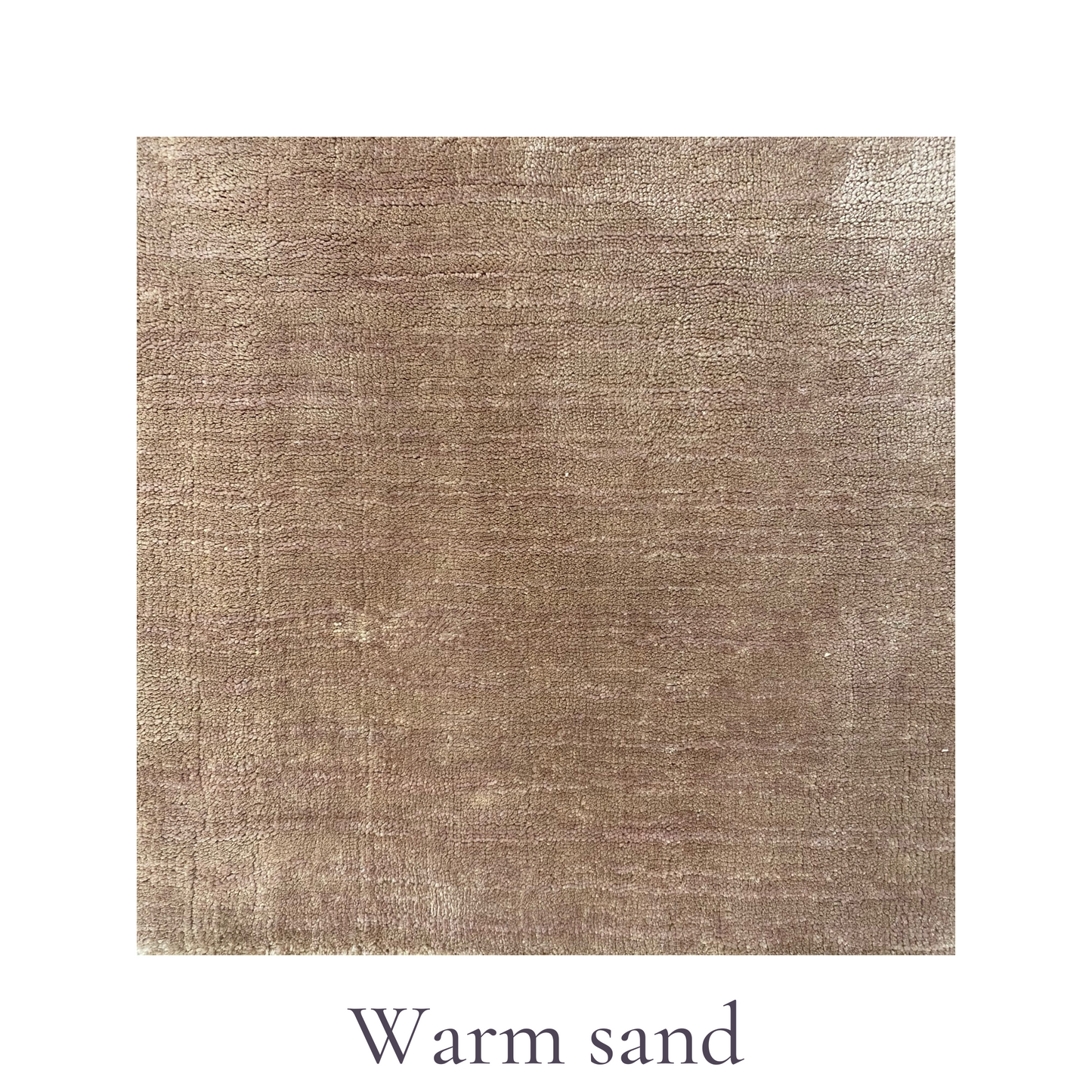 Handgeweven tapijt Bamboe zijde effen